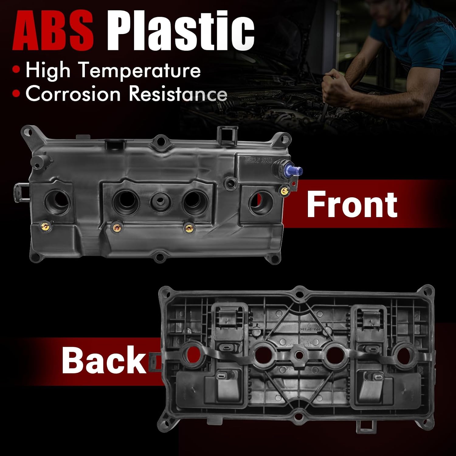 MITZONE Engine Valve Cover Kit Compatible with 2007-2018 Nissan Tiida 2007-2013 Nissan Versa 1.8L L4 Repace 13264EM30C