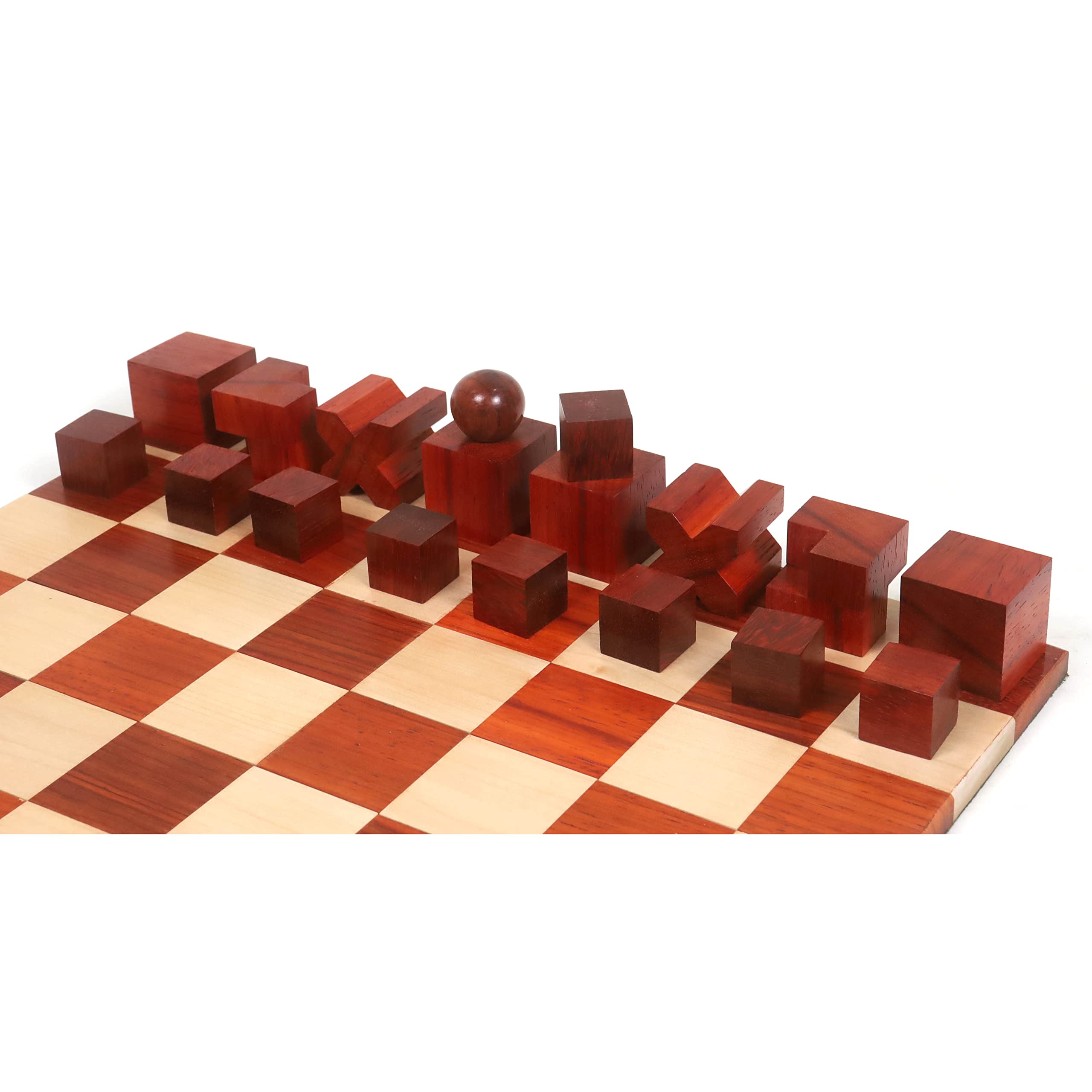 Royal Chess Mall - Juego de ajedrez Bauhaus Reproducido 1923 - Juego de ajedrez de palisandro y tablero de ajedrez