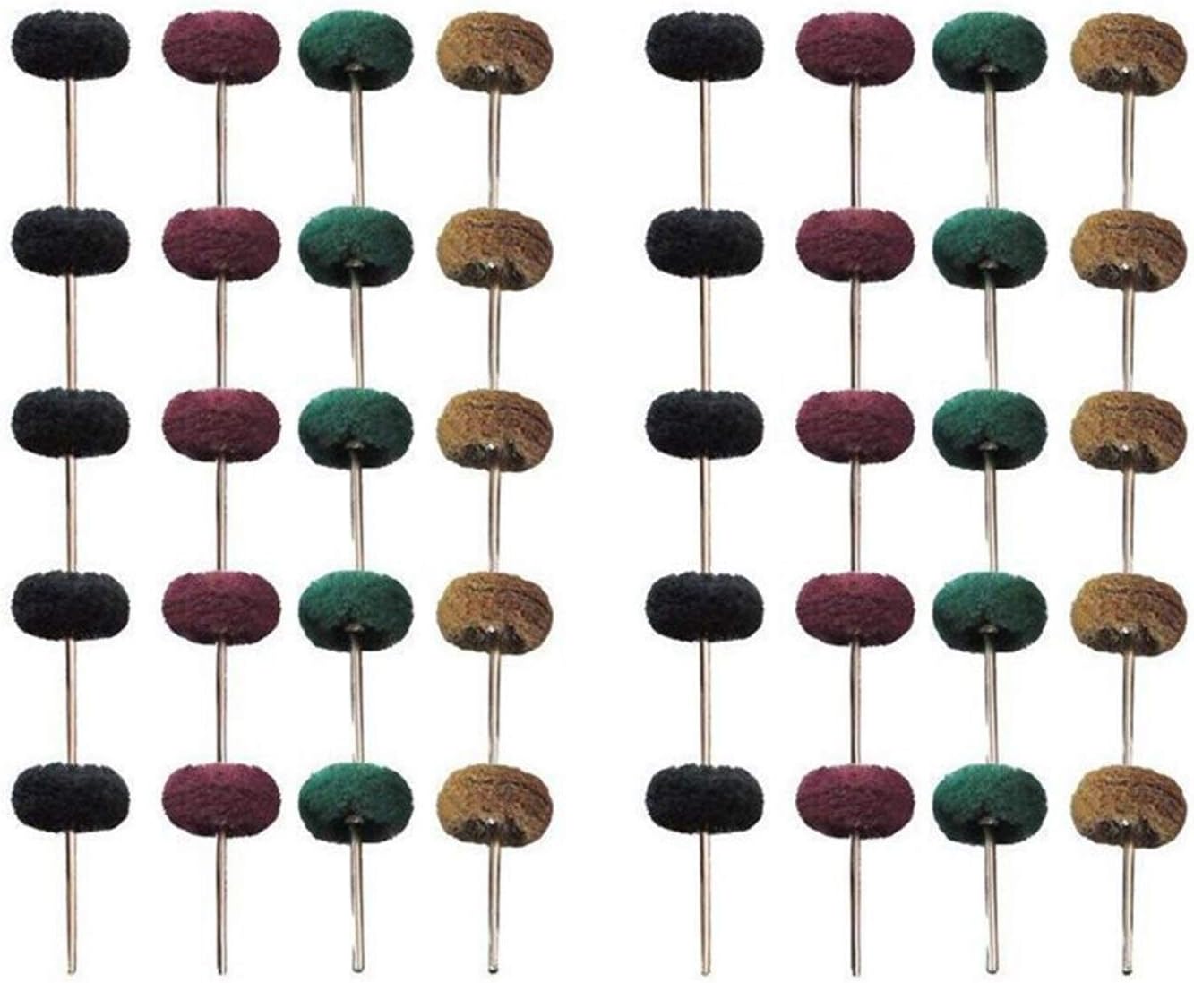 Grinding And Polishing Head 1 Inch (25mm) Abrasive Wheel Buffing Polishing Wheel Set For Rotary Tool 40 Pcs