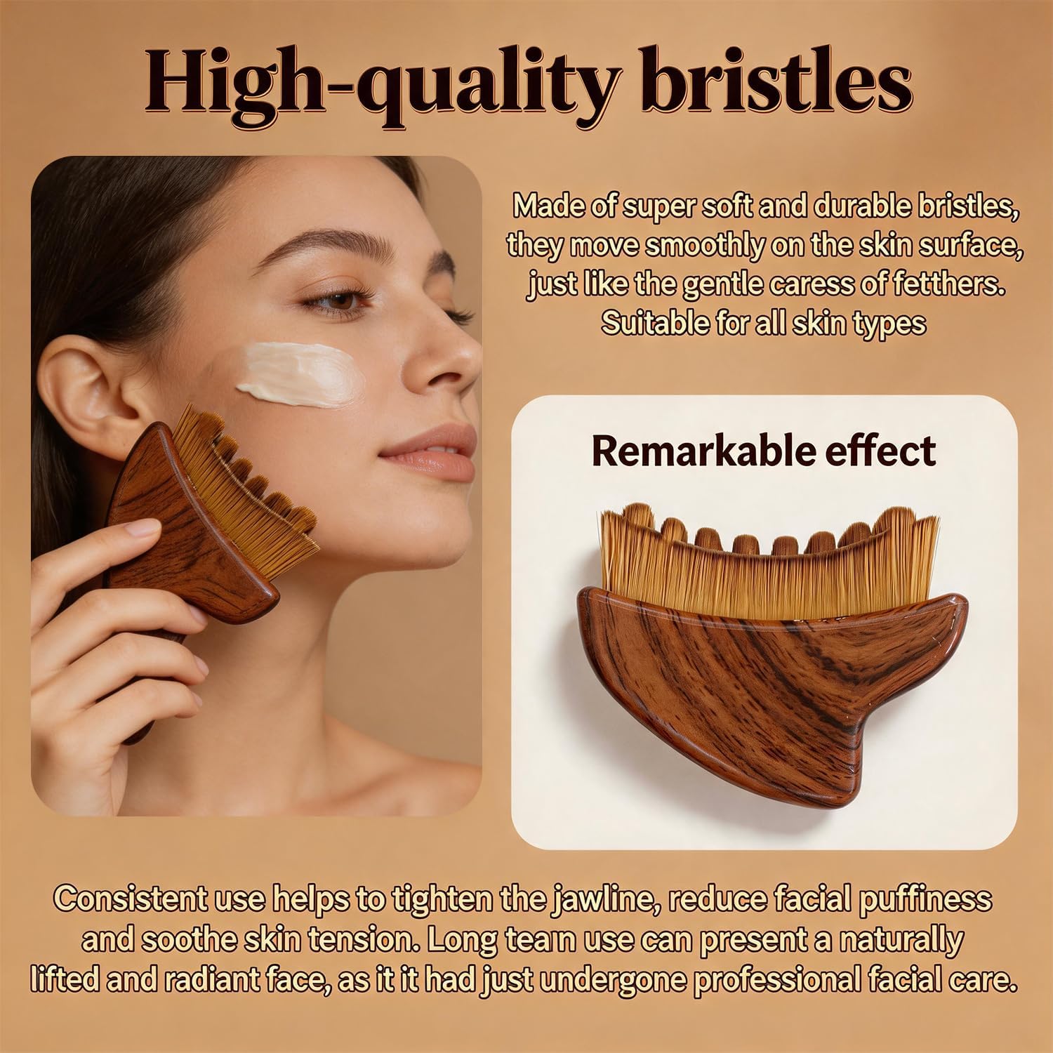 Lymphatic Contour Face Brush, Face Brush for Lymphatic Drainage Sculpting, Reduce Puffiness & Define Jawline