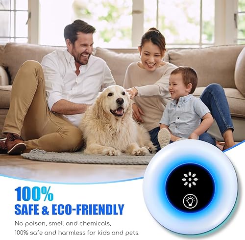 Miniatura 2 de Repelente electrónico de ratón actualizado 2025, repelente ultrasónico de insectos y plagas para interiores, repelente de dispositivo de control