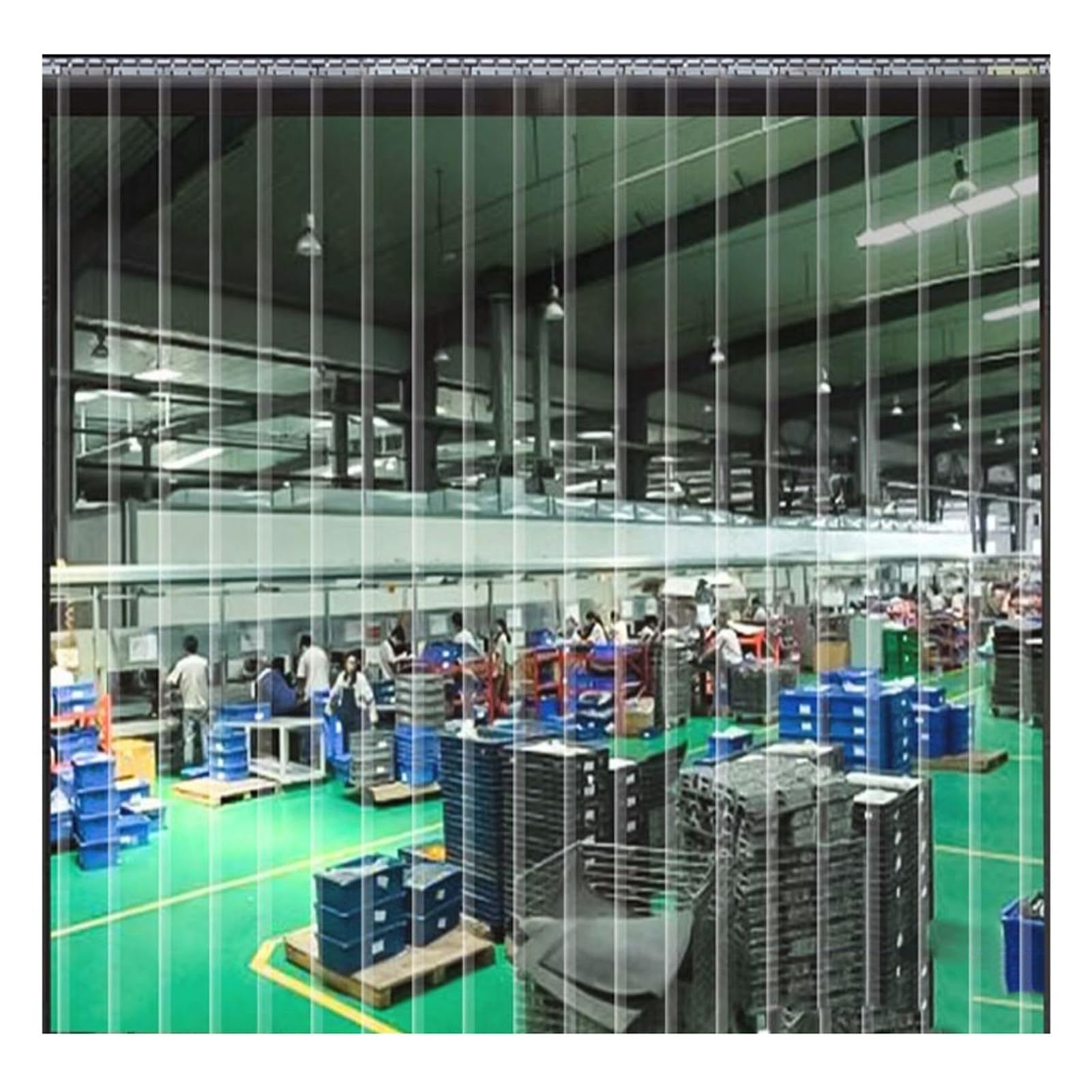 FBHappiness Clear PVC Strip Door Curtain Kit, Windproof Plastic Vinyl Strip Curtain 0.05'' Thickness Transparent Waterproof Door for Commercial Mall Warehouse Garage Gate(90x220cm/35.43x86.61in)