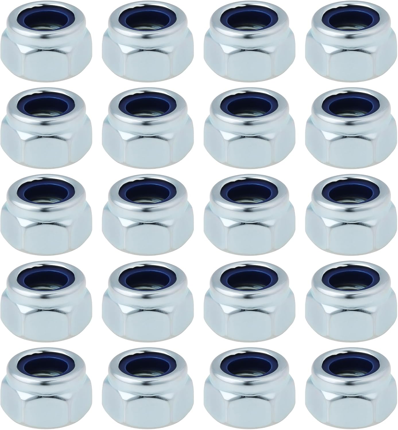 SING F LTD 20 pcs M7x1.0 Automotive Exhaust Manifold Self-Locking Nut for Secure Automotive Engine Exhaust Manifolds