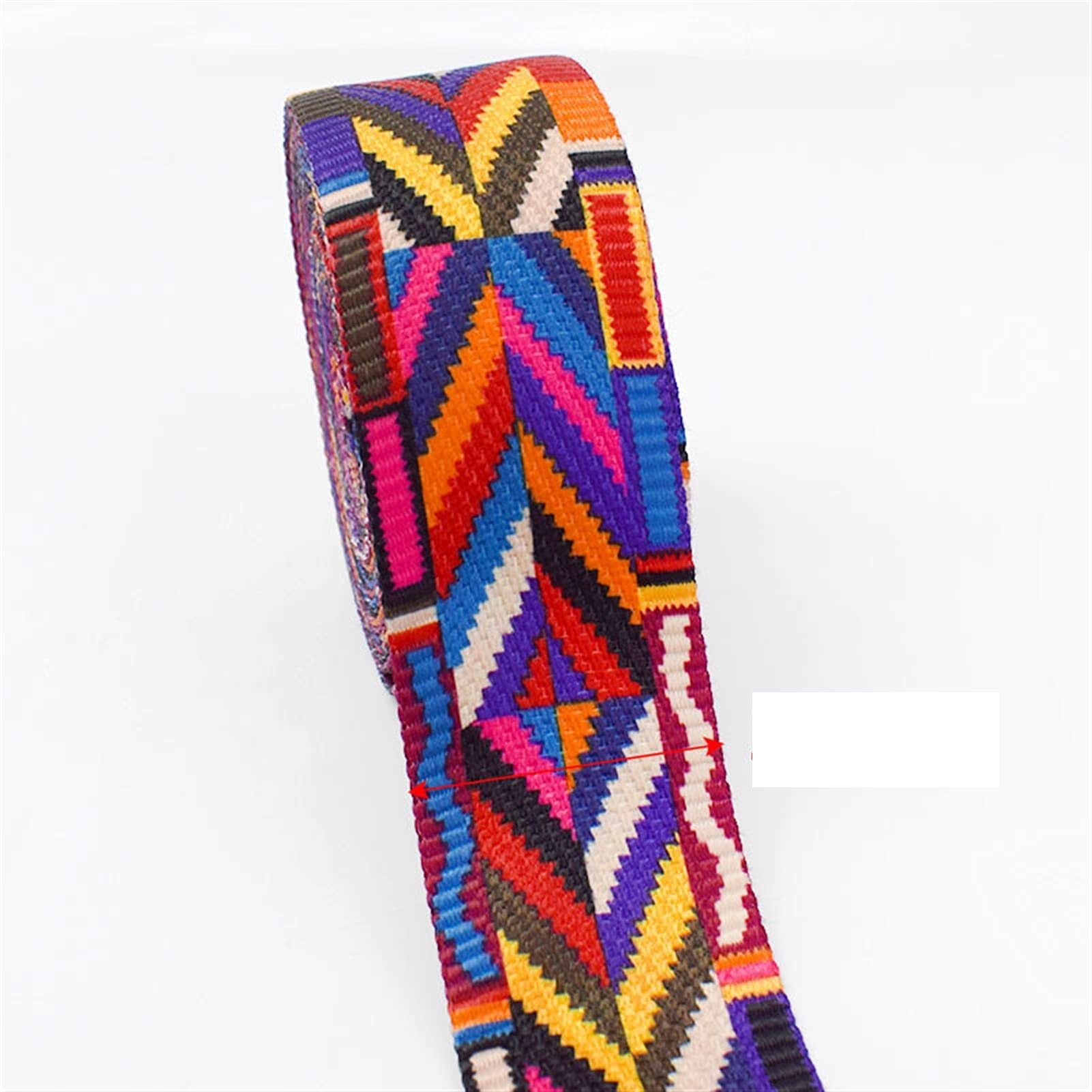 webbing 5Meter 32/38/50mm Ethnic Jacquard Webbing Bag Belt Ribbon for DIY Home Textile Clothing Belt Decor Sewing Accessory (Color : Color 38mm)