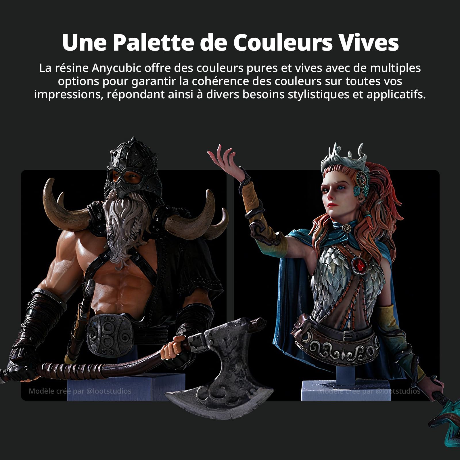 ANYCUBIC Résine photopolymère rapide UV 405 nm standard, avec une grande précision et un durcissement rapide et une excellente fluidité pour l'imprimante 3D LCD DLP (gris, 1 kg, 4 pièces)