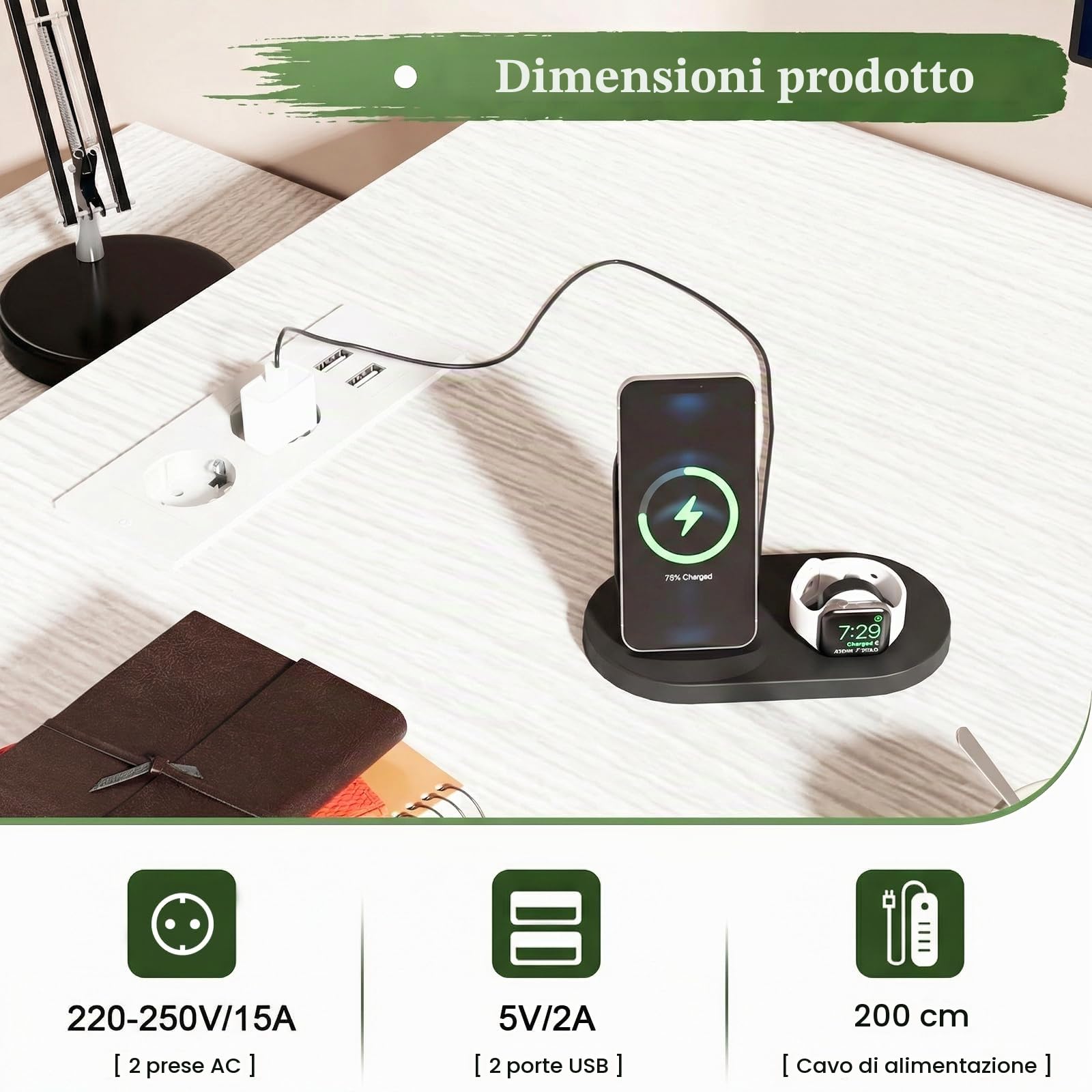 JUMMICO Scrivania angolare con 3 cassetti, scrivania reversibile a forma di L, 140 x 105 cm, con spazio aggiuntivo, scrivania da ufficio con presa di corrente, altezza divisoria regolabile, bianco