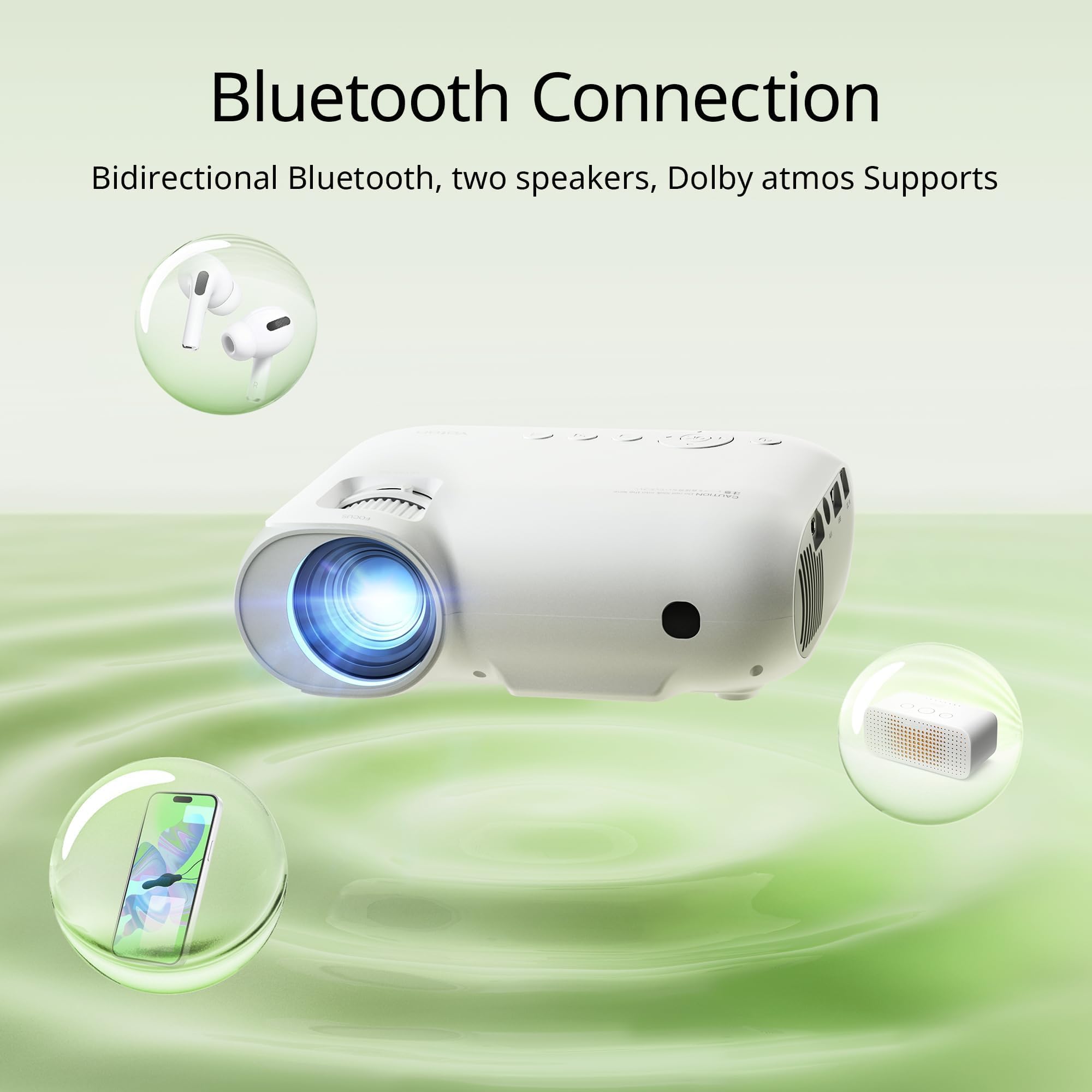 [Sistema genuino|1080P Nativo Raro] Proiettore Portatile con Borsa|Yoton Y9 Videoproiettore 20000 Lumen 4K HDR Decodifica|2.4/5G Wi-Fi +Bluetooth 5.2 bidirezionale|Home Cinema Scelta Ideale