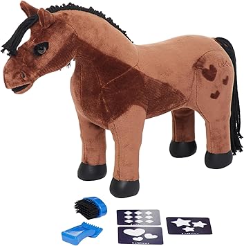 LeMieux Toy Pony Gracie - Interactive Clippable Bay Coat - Includes Clippers, Grooming Brush and Quarter Mark Stencils - Suitable for Ages 3+
