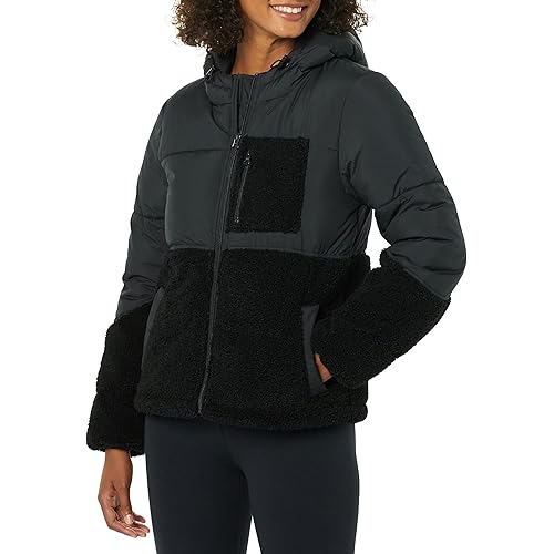 Amazon Essentials Women's Sherpa Puffer Jacket