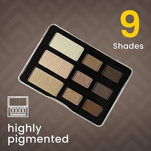 Miniatura 2 de Ccolor Cosmetics - Paletas de sombras de ojos naturales suaves de 9 colores, maquillaje de sombra de ojos altamente pigmentado, paleta de ojos de