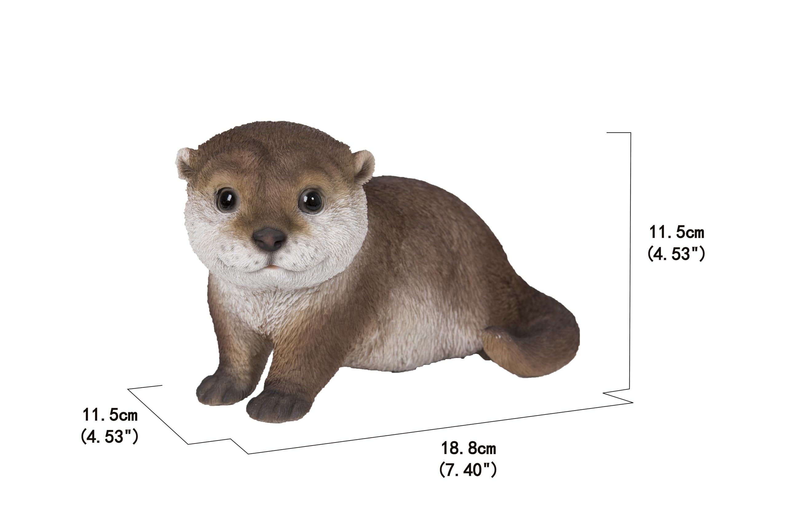 Hi-Line Gift Ltd 87991-A Otter Öne Eğilen Heykelcik, 18,8 cm Uzunluk