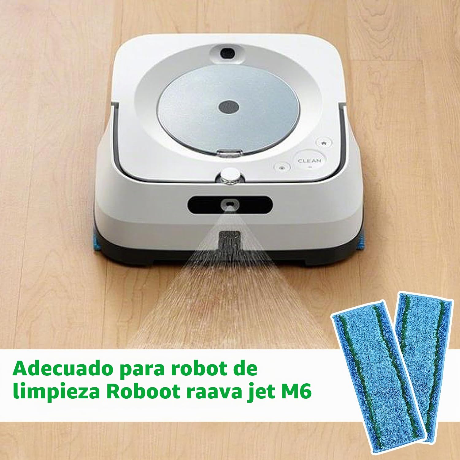 10 Limpieza Paño de Microfibra Reutilizables Lavables para Irobot Braava Jet M6 (M6134), Almohadillas de Repuesto para Trapeador, Toallitas Limpiadoras Lavables