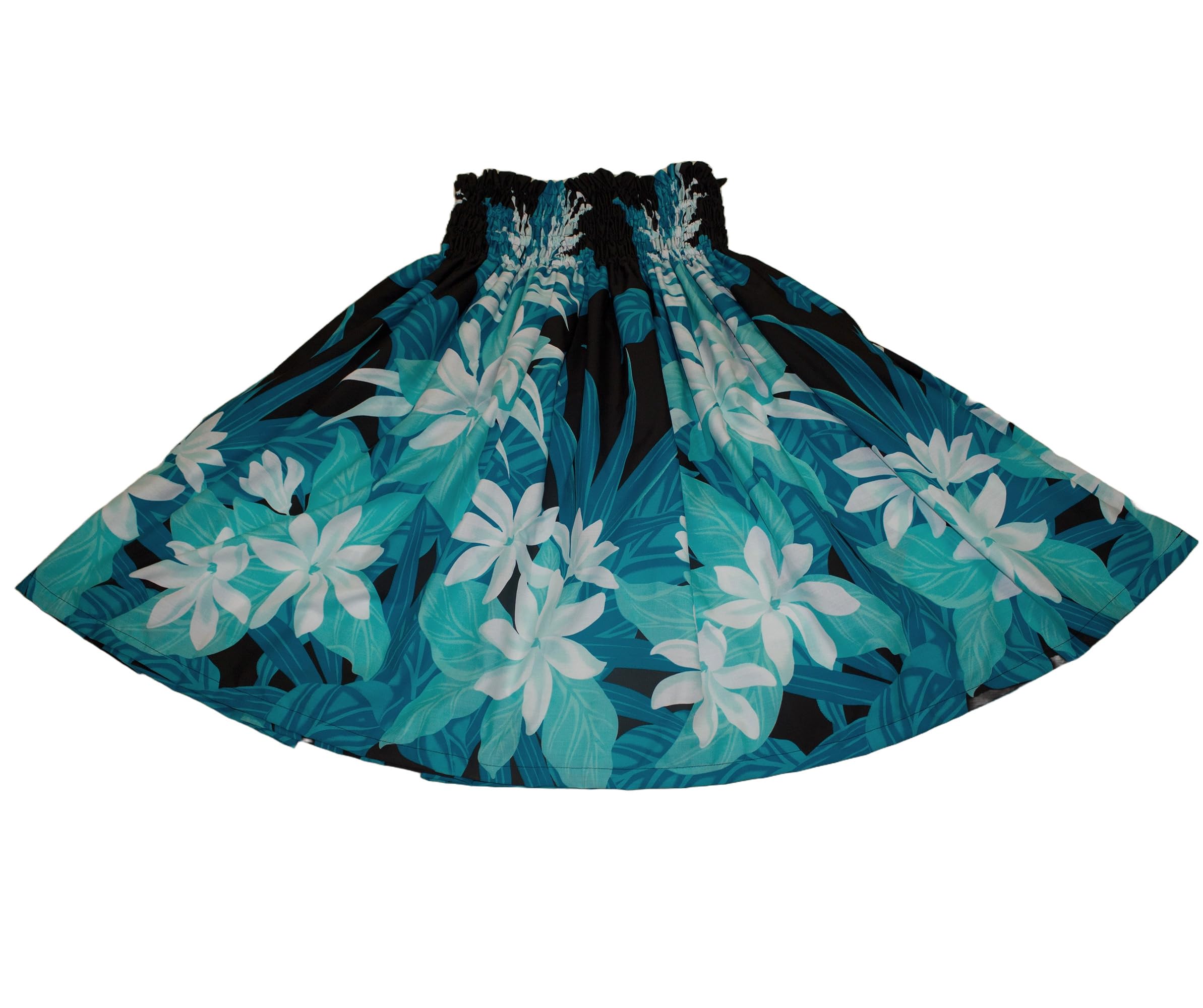 Rainview Creations Hawaiian Pa'u Hula Skirt for Women Size Hawaii Hula Dancer Colorful Flower Skirts for Adult (US, Alpha, One Size, Regular, Long, Blue)