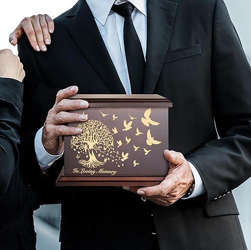 Miniatura 5 de DGDCDV Urnas conmemorativas de cremación para cenizas humanas adultos, hombres y mujeres, caja de urnas de madera y ataúd para cenizas, hombres,