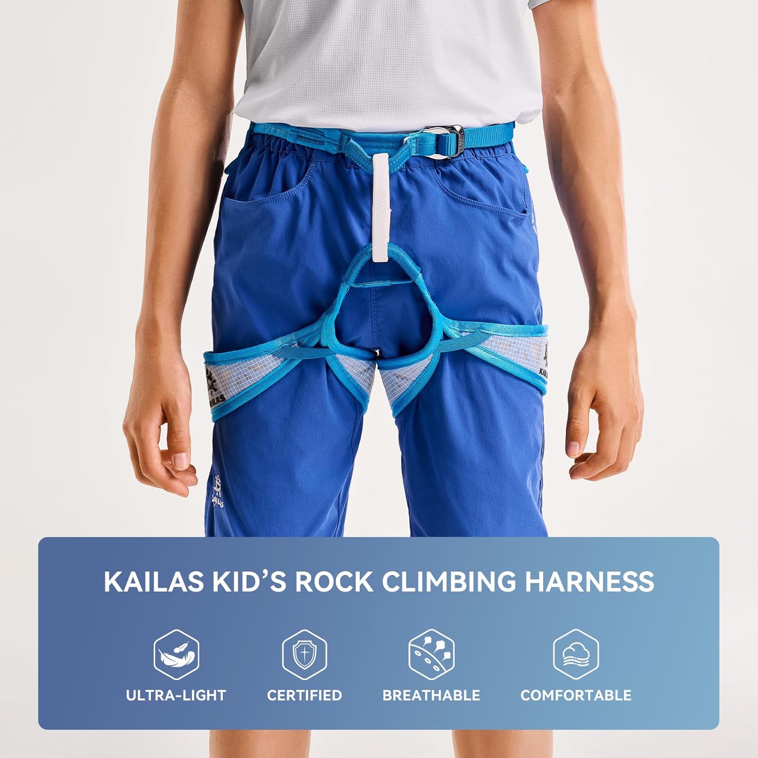 KAILAS Kids Climbing Harness Child Adjustable Harness Lightweight Indoor Climbing Rappelling Women Protect Durable