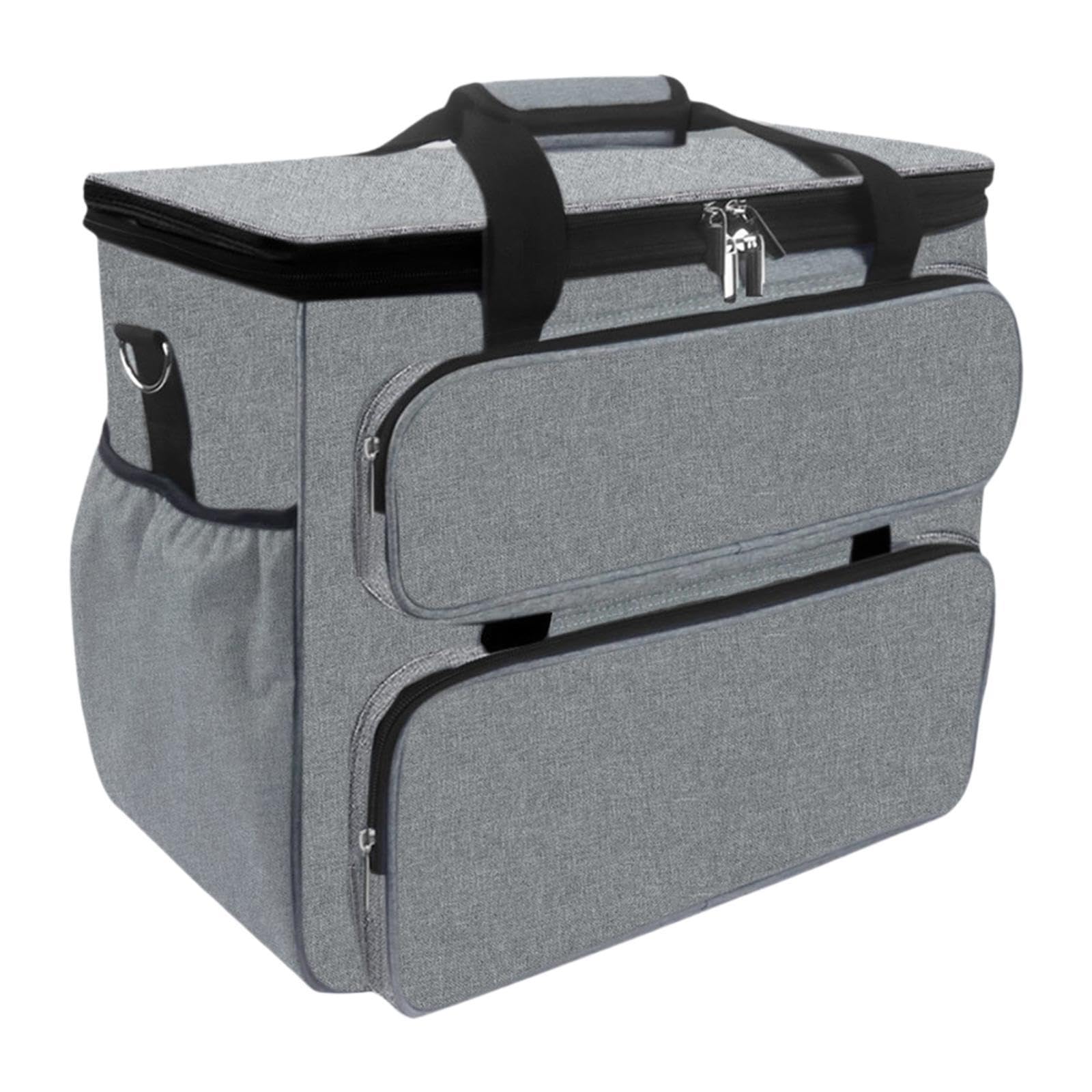 LIXSAZSE Estuche de costura con compartimentos con cremallera para una | organización óptima. Gran capacidad y múltiples bolsillos. Asa de viaje para