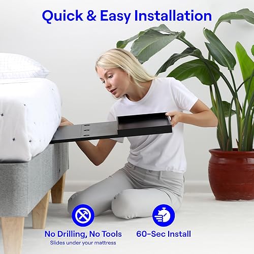 Miniatura 6 de BedShelfie - Estante de cabecera para dormitorio con litera y litera superior, elementos esenciales para dormitorio universitario, cadí de cabecera,