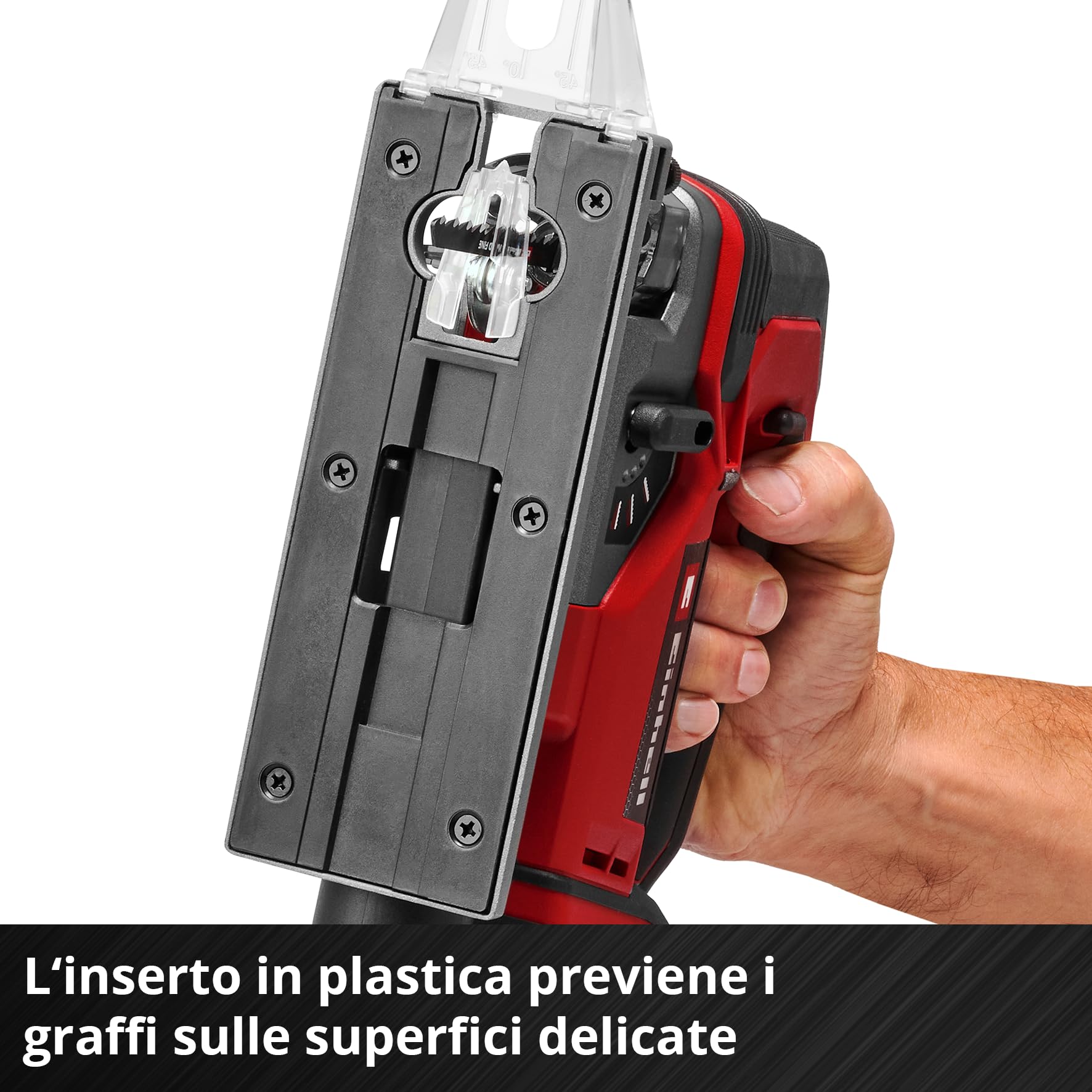 Seghetto alternativo Einhell Professional TE-JS 18/100 Li-Solo Power X-Change (18 V, profondità taglio 100 mm su legno, altezza sollevamento 26 mm, passo max. 45º, incl. lama, senza batteria)