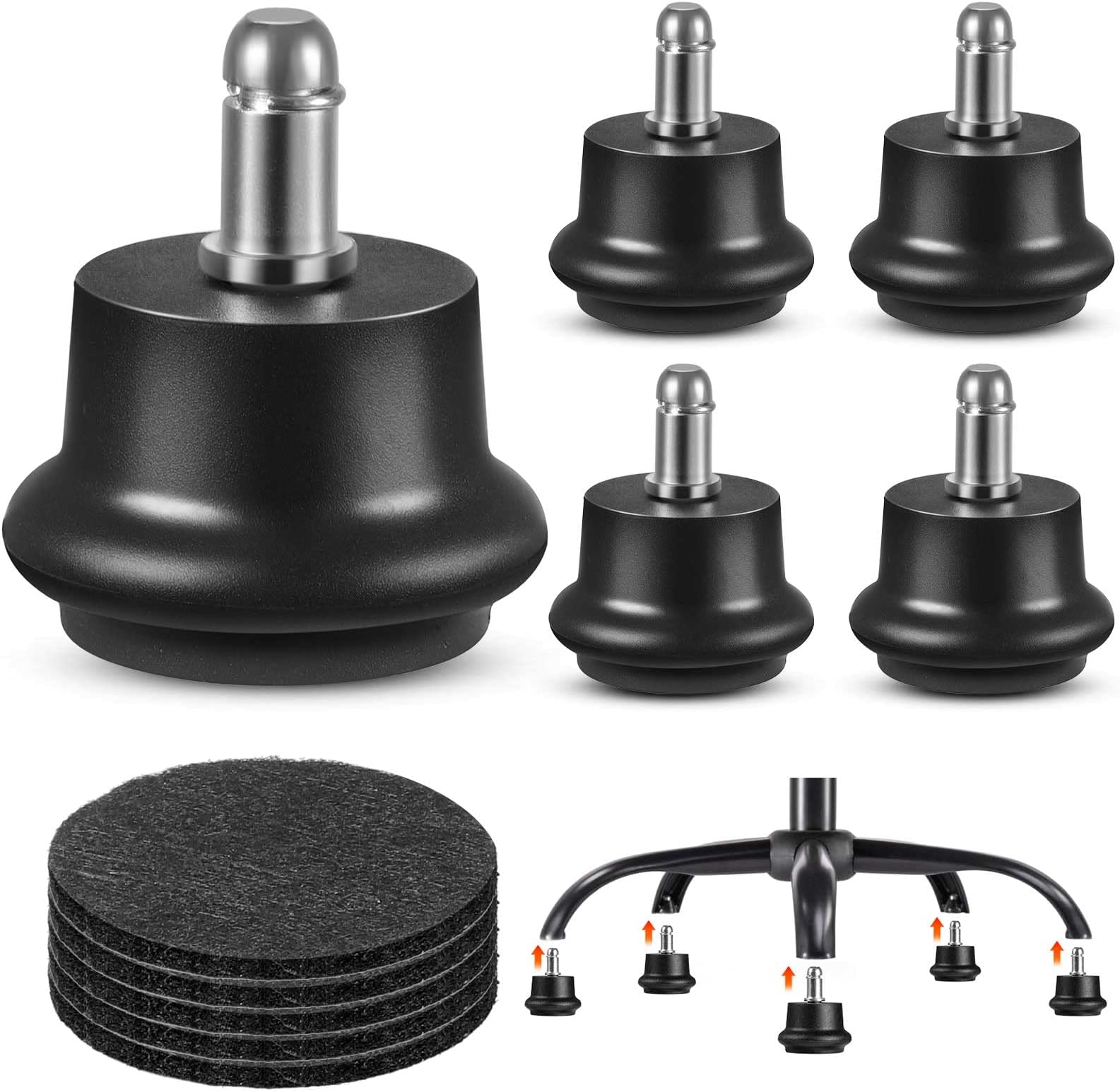 Bell Glides Replacement Office Chair or Stool Swivel