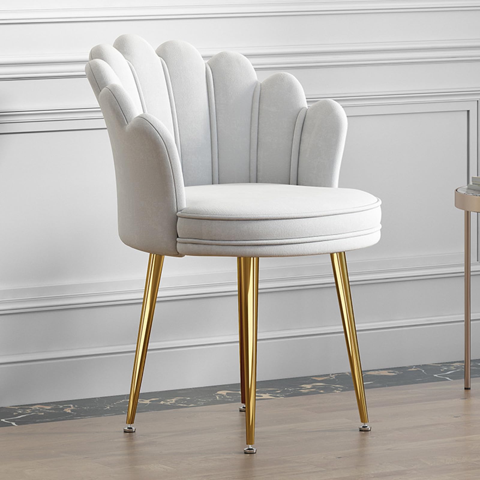 Chaise de salle à manger pour le bureau ou le salon, confort velours gris au quotidien