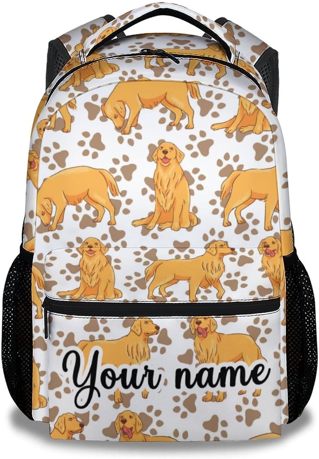 Golden Retriever Backpack Gifts, 16 Inch Cute Dog Pattern Bookbag Durable, Lightweight, Large Capacity