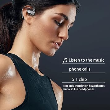 Language Translator Earbuds, 150 Languages Online Translation with Bluetooth and App, Translator Earphone for Business Travel Learning
