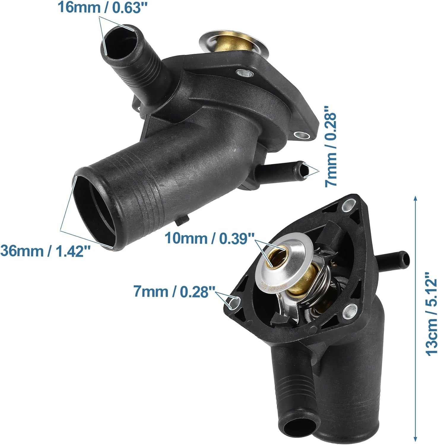 Thermostat Engine Coolant Replacement, Engine Thermostats, for Rover, for Range, for Sport 2006-2009 LR005765 Auto Engine Coolant Thermostat Housing Assembly Car Accessories