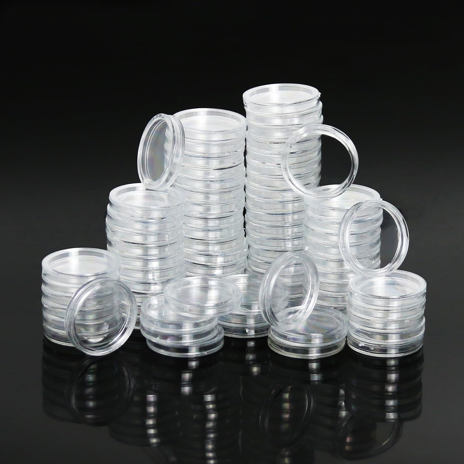 Amazon.co.jp: Namzi 200個 21mm コインカプセルケース クリア