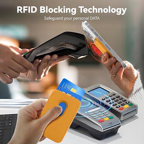 Miniatura 44 de Más fuerte magnético RFID cuero Mag seguro titular de la tarjeta para iPhone 15 Series, verde claro