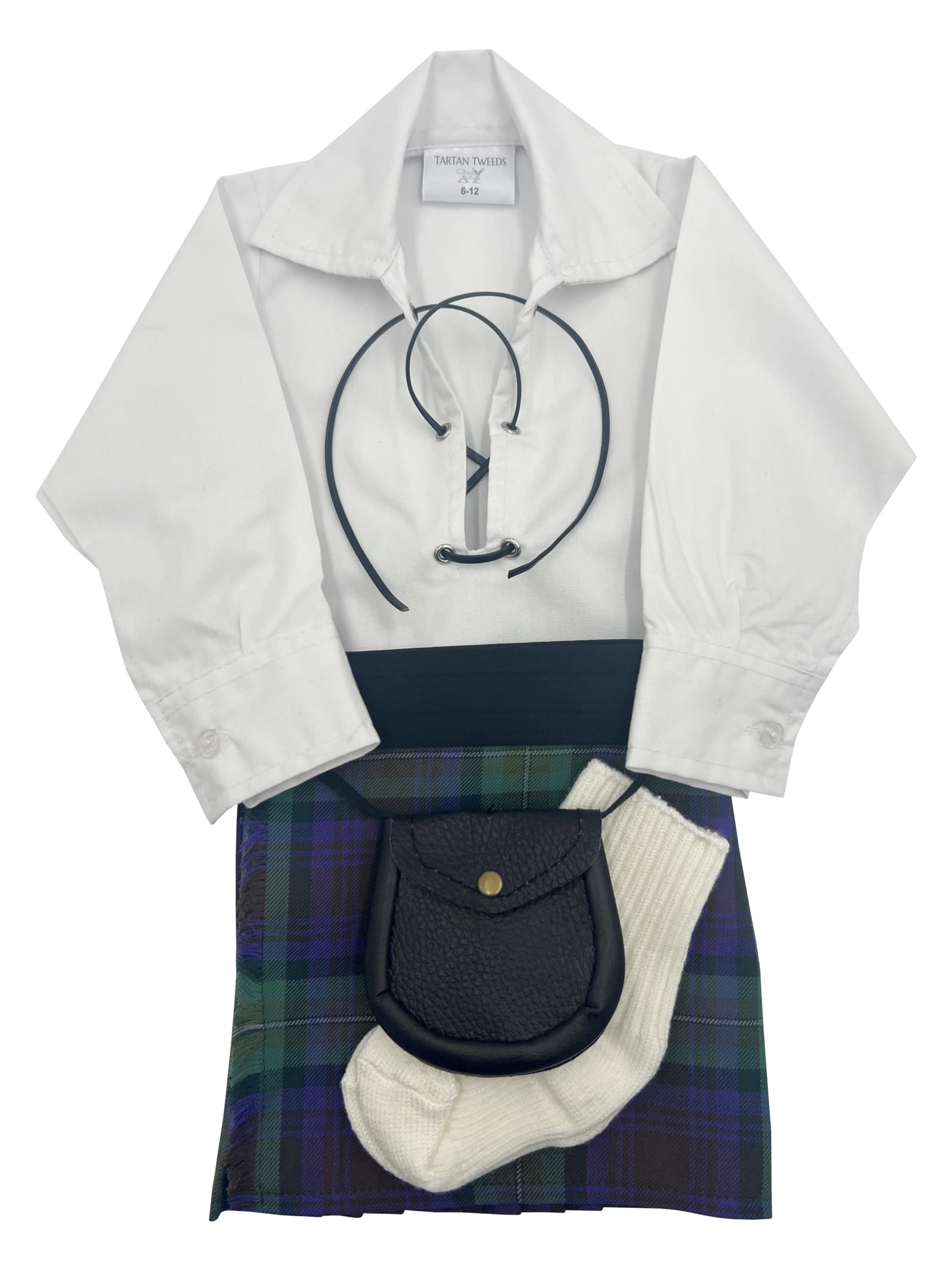 Tartan Tweeds Unisex Infant Isle Of Skye Baby Kilt Outfit, Adjustable Waistband, Shirt, Hose, Sporran, (, 12-24 Months)