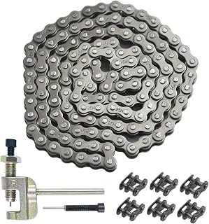 25 Drive Chain 132 Link Chain Breaker Kit for Razor MX500 MX650 SX350 SX500 SX650 Rocket Bike Electric Off-Road Motocross #25 Roller Chain 132L for Mini Moto 50cc XRF50 Dirt Bike Heavy Duty