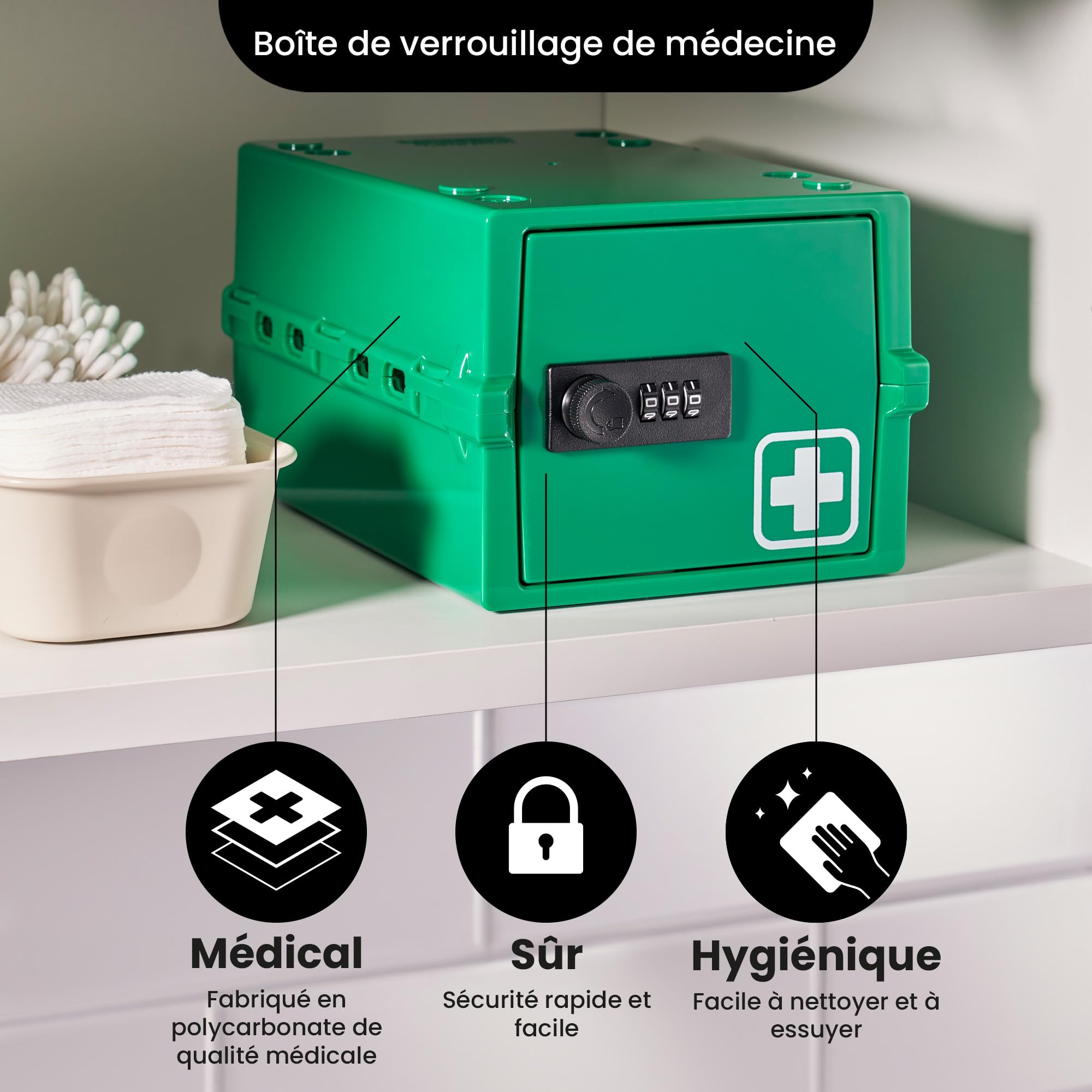 Boîte De Rangement Verrouillable Avec Code – Pour Nourriture, Médicaments, Objets De Valeur – Idéale Voyage, école - 4