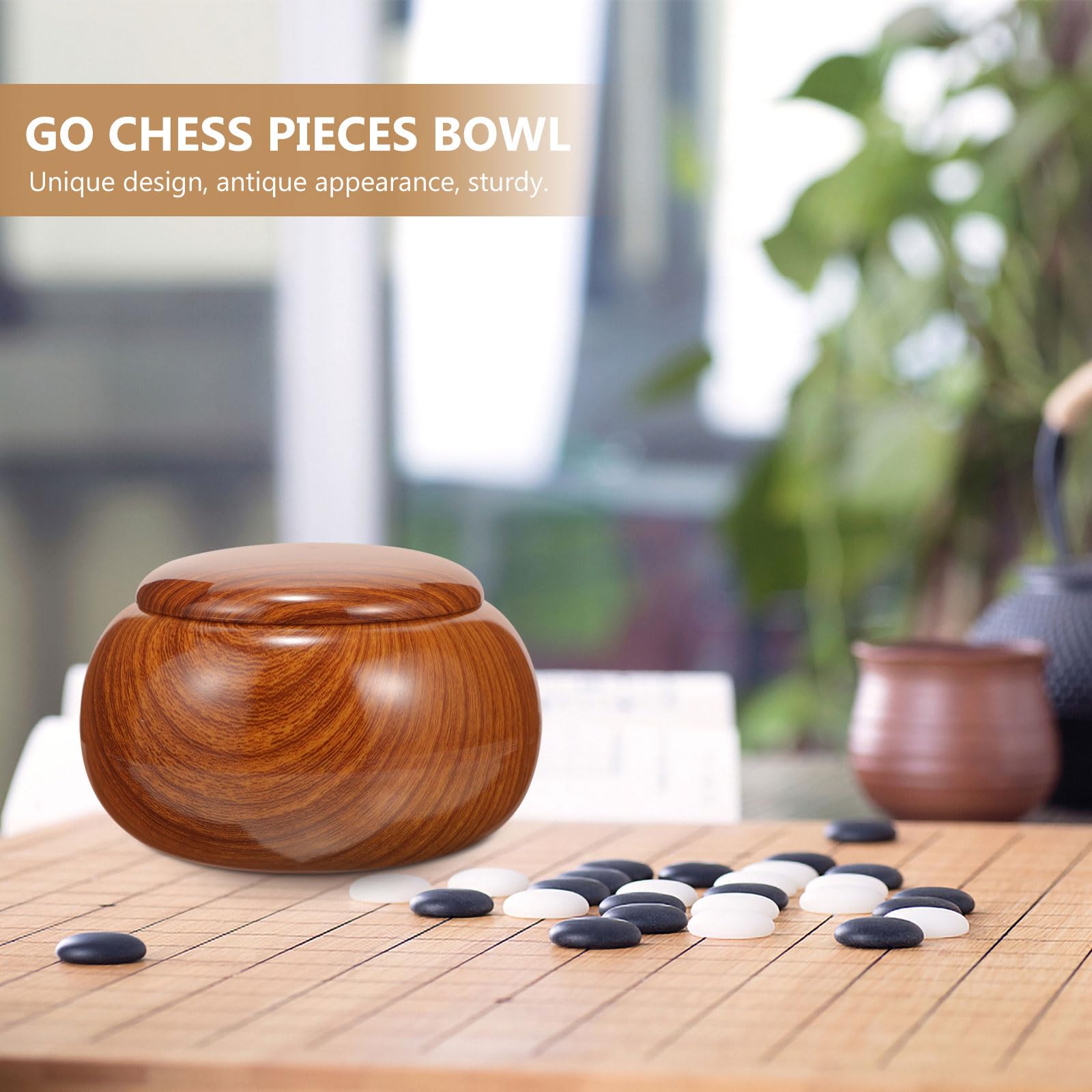 Zerodeko Chinese Checkers 2pcs Plastic Go Game Pieces Holder Bowls