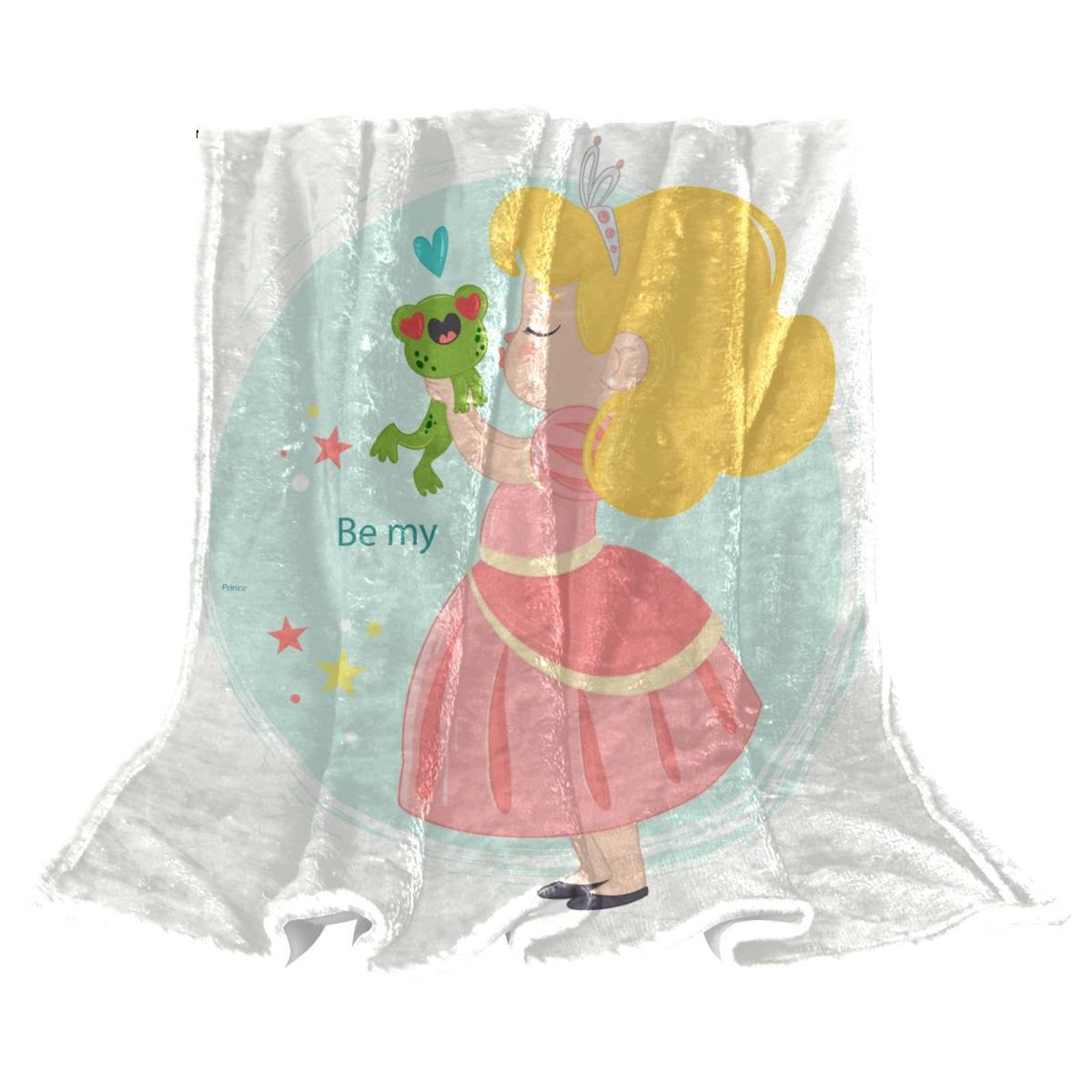 Couverture polaire Petite Princesse 150x200cm pour lit et canapé