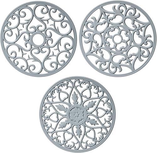 SPUVGVC Salvamanteles de silicona para platos calientes, tapete moderno de salvamanteles antideslizantes para ollas y sartenes calientes, soporte de SPUVGVC Salvamanteles de silicona para platos calientes, tapete moderno de salvamanteles antideslizantes para ollas y sartenes calientes, soporte de