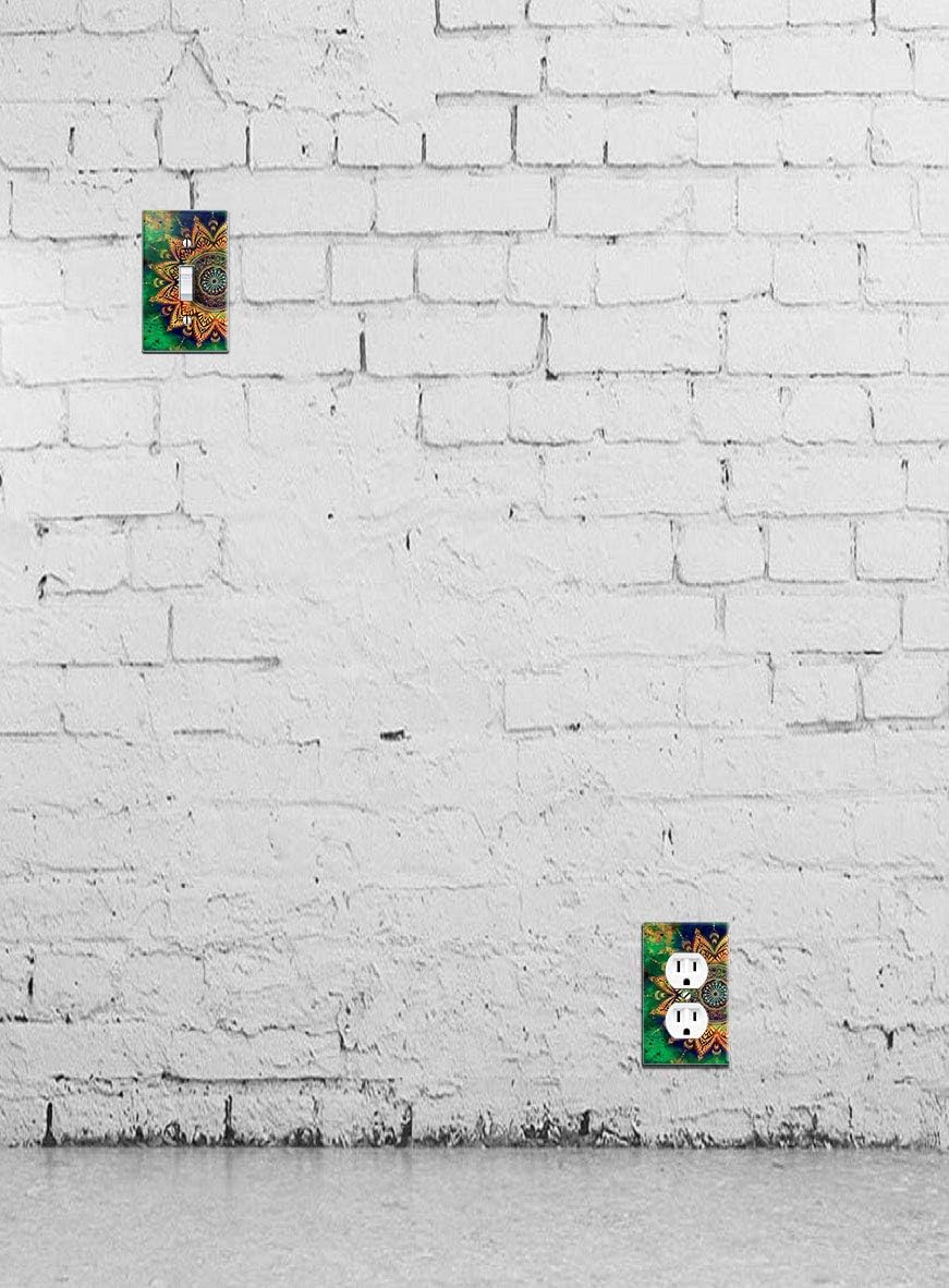 WIRESTER Duplex Outlet Cover Wall Plate/Switch Plate - Ancient Mandala