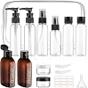 15 Pack Travel Bottles for Toiletries TSA Approved Toiletry Bottles Leak Proof Travel Size Containers Reusable Kit for Women Men Clear Airport Toiletry Bag Shampoo Conditioner Lotion