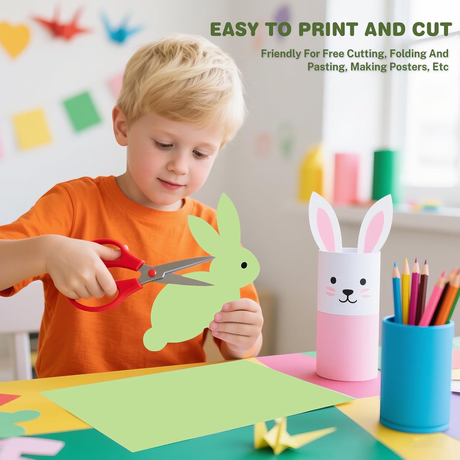 Cardstock 8.5 X 11, 40 Sheets Light Green Card Stock, 75lb/ 200gsm Pale Green Copy and Printer Paper For Art, Drawing, Invitations, DIY Cards, Watercolor, Craft, Construction, School & Office Supplie