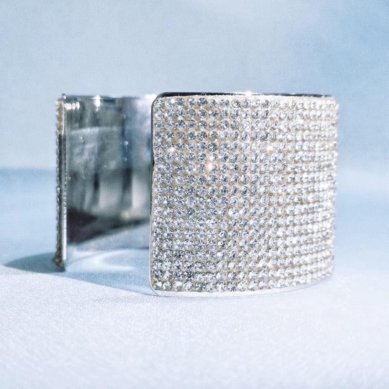 Jojomina MultiLayer Rhinestone Bracelet for Women Girls Crystal arm cuff Prom Bangle Bracelet Jewelry for Party Wedding Dating - Image 4