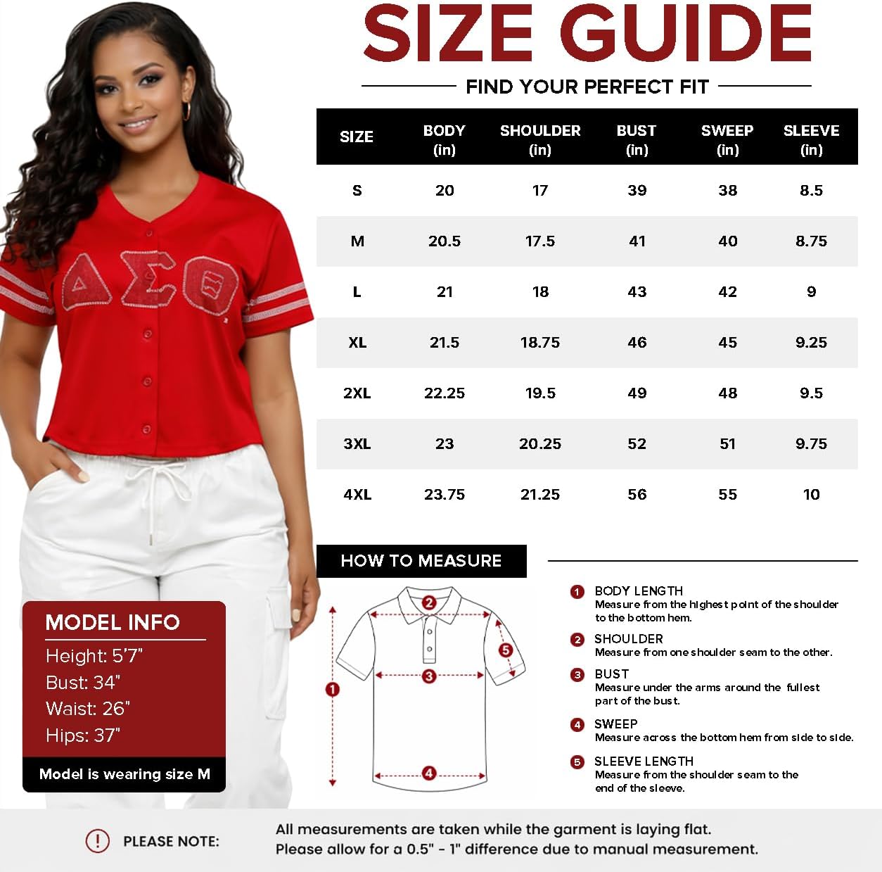 Official Licensed Delta Sigma Theta Design Baseball Jersey - DST Women's Rhinestone Bling Cropped Button-Down Shirt