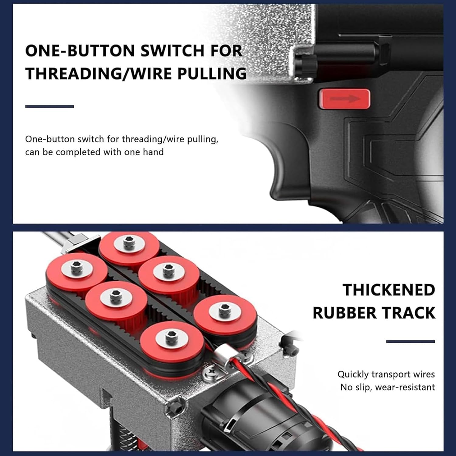 Brushless Lithium Electric Threading Machine, Electrical Wire Threader Fish Tape Cable Puller, Electrician Wall Wiring Machine, Cordless Electric Wire Puller, for Hydropower Wiring