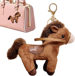 かわいい キーホルダー | プラッシュホースバッグチャーム - 小さなぬいぐるみペンダント - バックパック、スーツケース、スマートフォン、ハンドバッグ、車、旅行、学校、パーティー、誕生日、子供、大人、男の子、女の子用