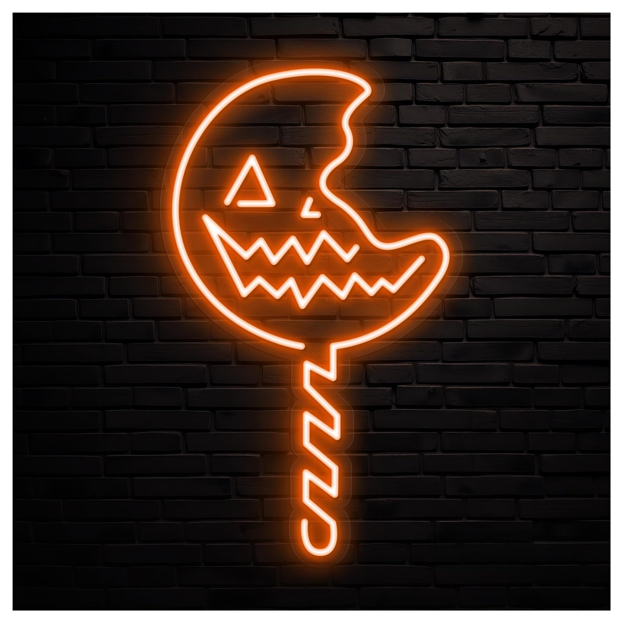 RONGCH Hanging Art Signs Halloween Lollipop Neon Sign, Suitable for Festival Party Decor with Brightness Adjustable 46cm