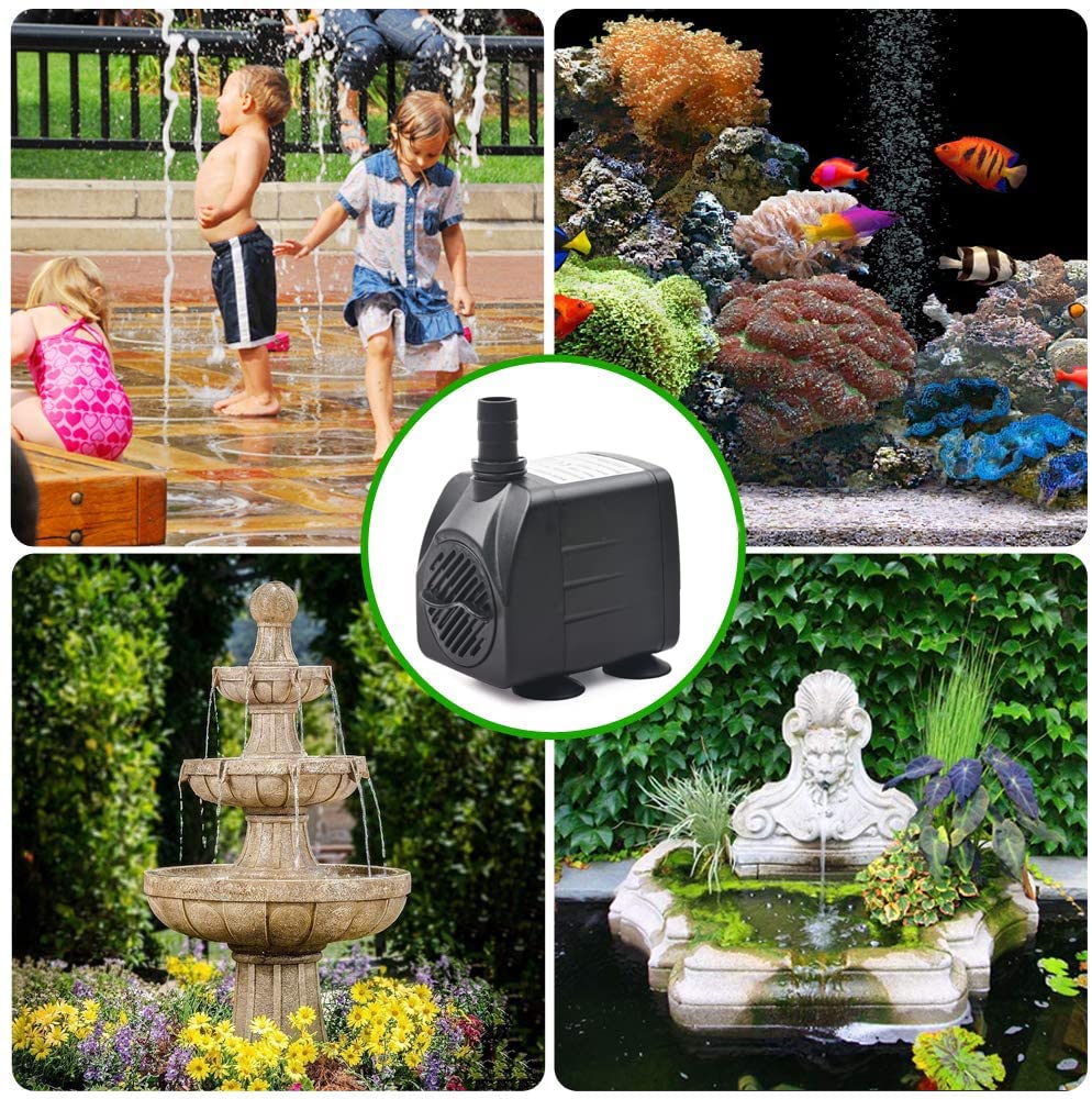 pompe à eau submersible 1000 L/h 15 W – pompe d’aquarium ultra-silencieuse et réglable pour étang, fontaine, réservoir de poissons et systèmes hydroponiques