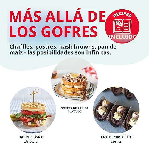 Vista 5 de DASH Mini waflera – Molde para wafles de 4 pulgadas, plancha antiadherente para wafles con calentamiento rápido, superficie antiadherente de PTFE