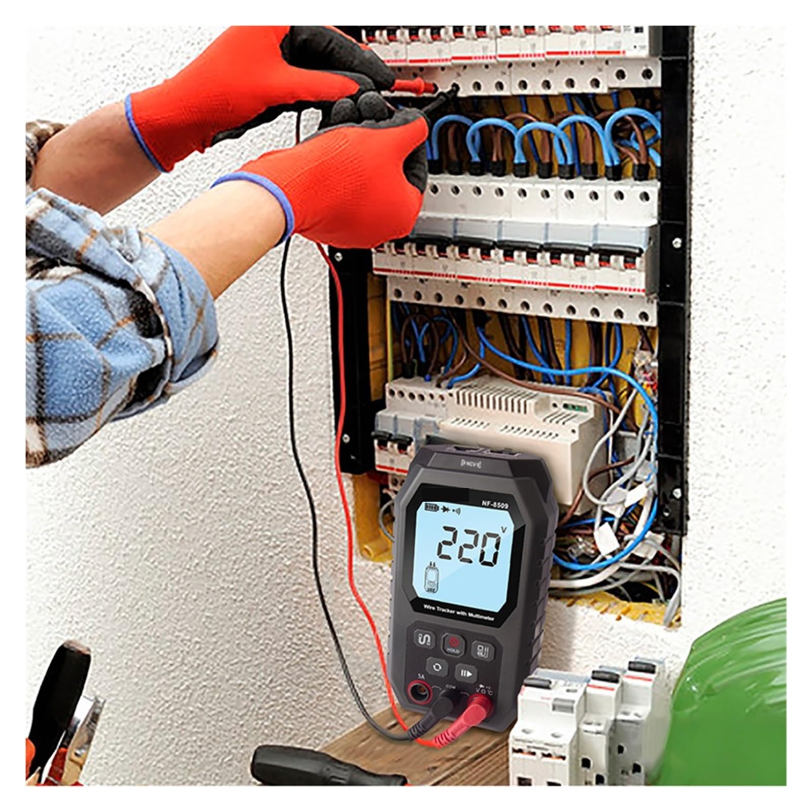 Tester Kabli Sieciowych 2 W 1 Multimetr Rezystancja Napięcia Prądu Wyszukiwarka Kabli Do Testu POE NCV AC DC LCD Wire Tracke