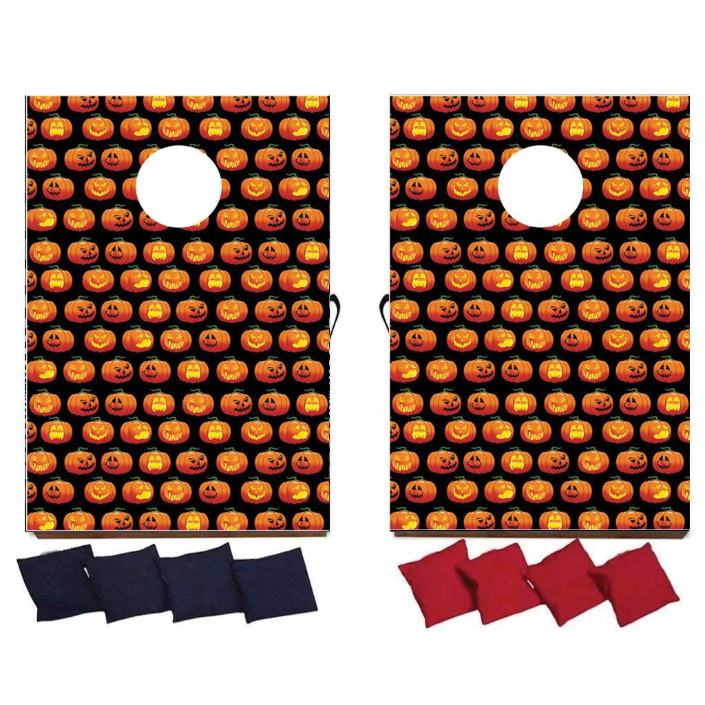 VictoryStore Halloween Bag Toss Game Halloween Cornhole Includes Bags (Pumpkin Pattern)