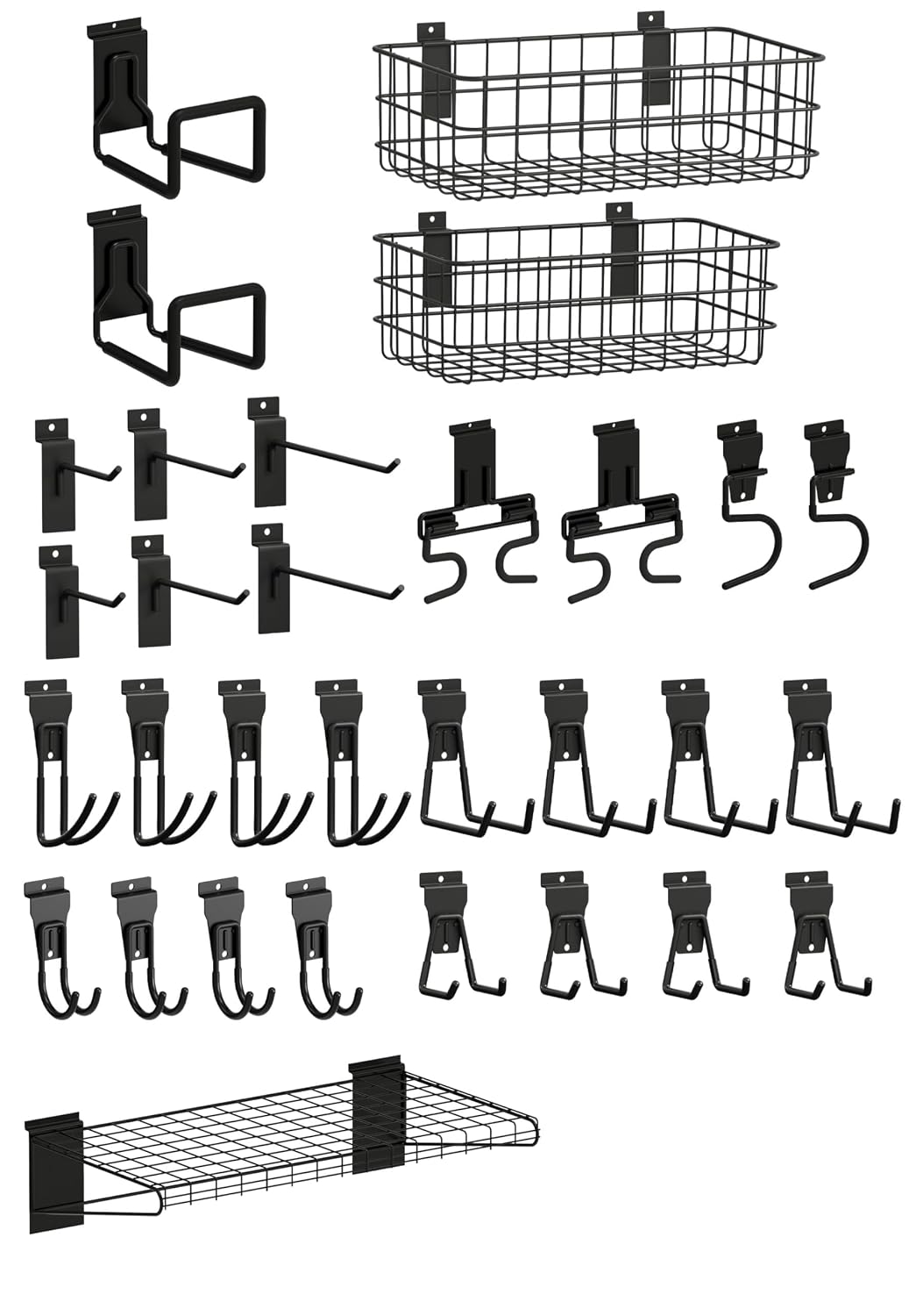 SMARTSTANDARD 31PCS Slatwall Accessories Kit for Garden Tools Storage