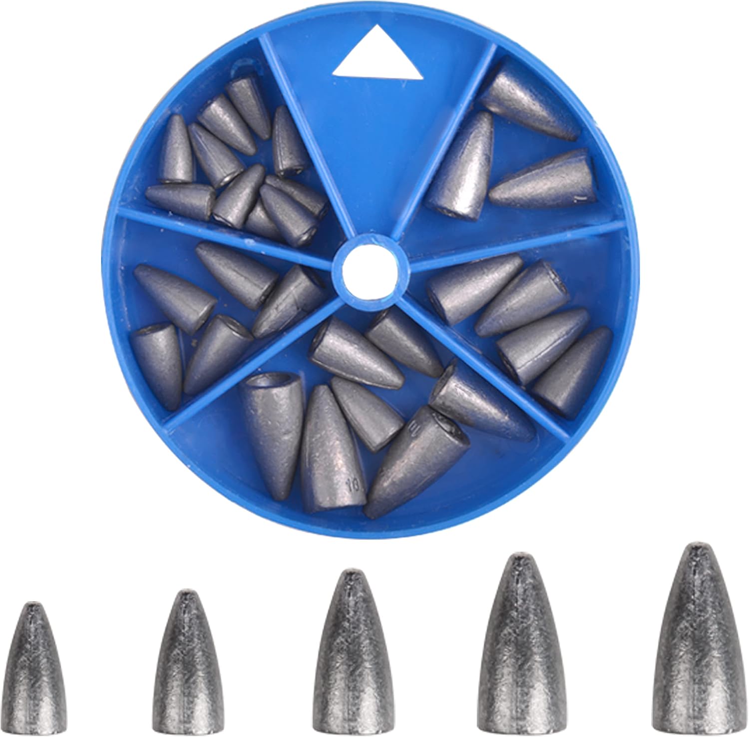 29PCS Fishing Bullet Worm Weights Kit Bass Sinkers Weights Tackle Box