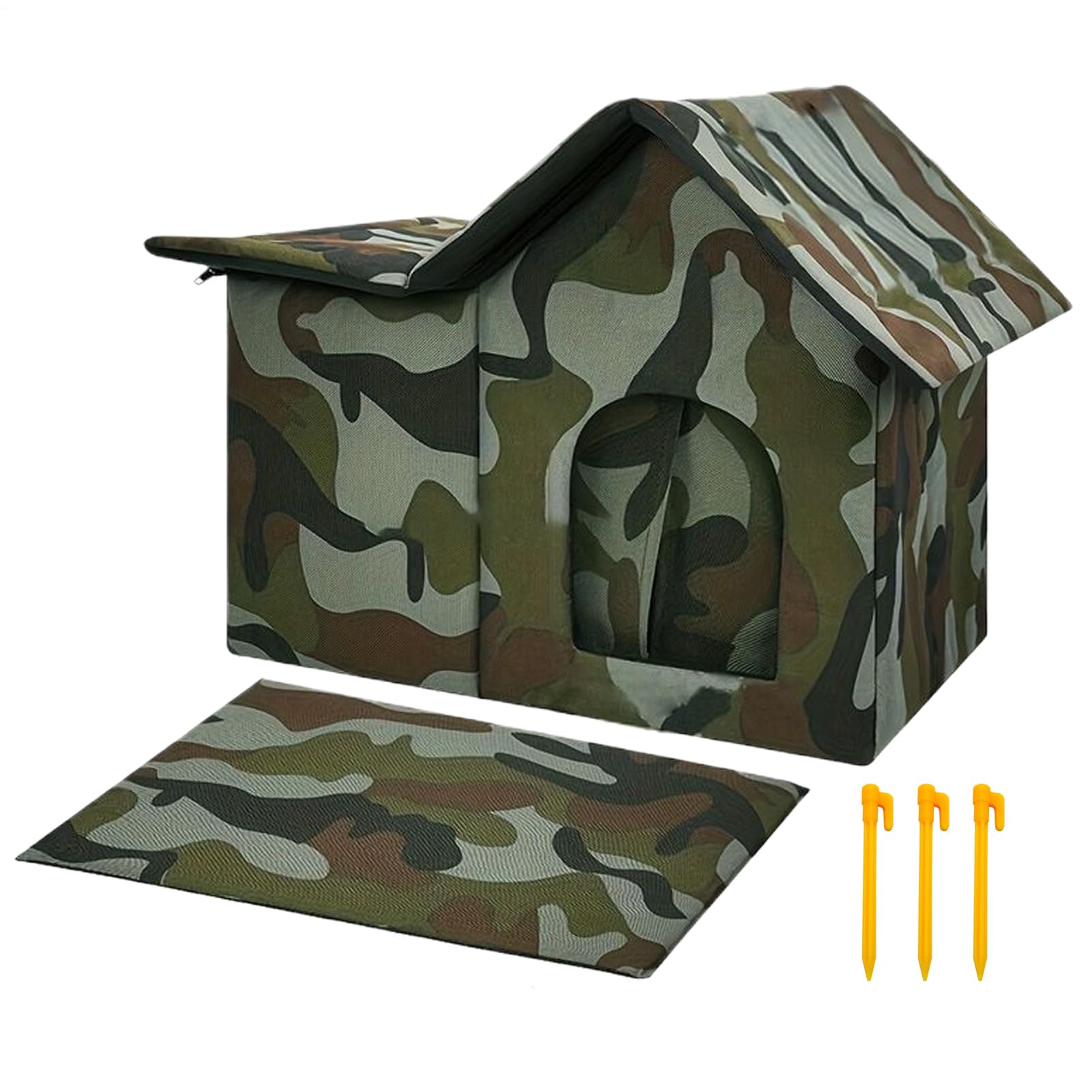 Maison pour chat imperméable pour le jardin, balcon et sorties camping en famille